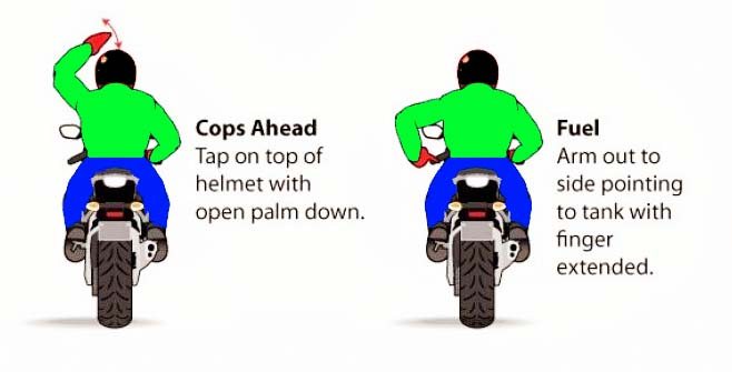 Motorcycle hand signal 8